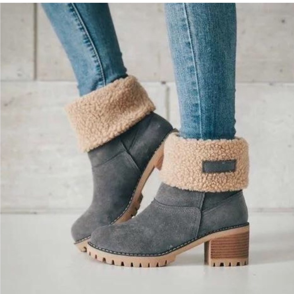 BRAND NEW NEVER WORN Winter Fur Ankle Snow Boots
